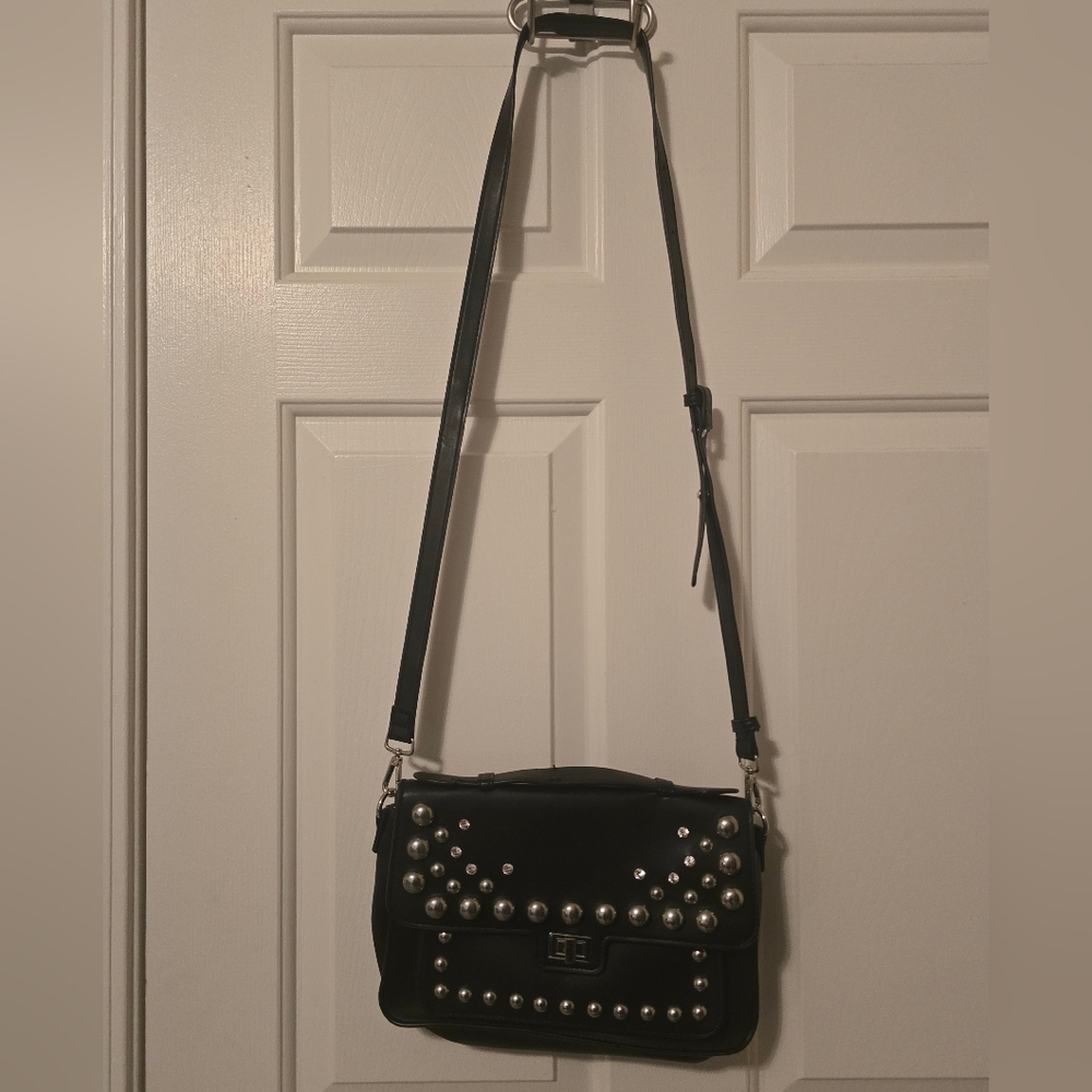 Black Studded Shoulder Bag